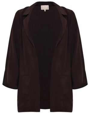 Maicazz Jassen ,Bruin ,Leer Tooske Jacket - Zwart