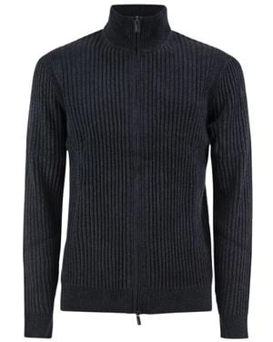 Rrd Ribbed Zip-Up Cardigan - Blauw