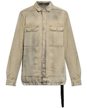 Rick Owens Overhemden ,Grijs ,Katoen Overshirt - Naturel