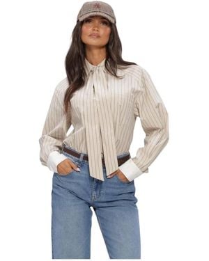 Mos Mosh Overhemden ,Mmkeeva Lilou Shirt - Blauw