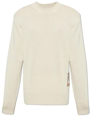 Burberry Round-Neck Knitwear - Bianco
