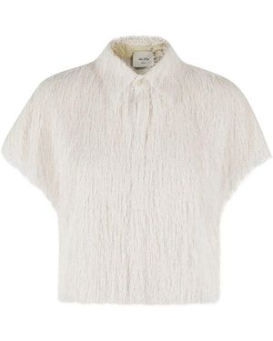 Alysi Fringes Cropped Hemd - Weiß