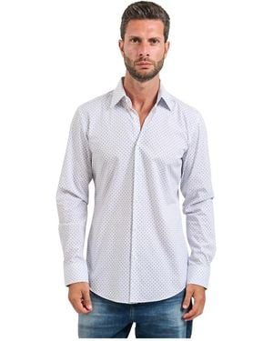 BOSS Blaues Slim Fit Hemd