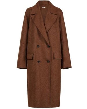 Iceberg Double-Breasted Coats - Bruin