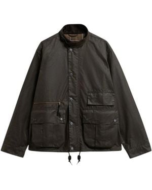 Barbour Jassen ,Bruin ,Katoen Modified Ursula Waxed Jacket - Zwart
