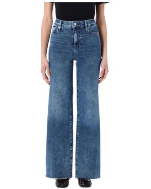 FRAME Wijde Pijp Hoge Taille Jeans - Blauw