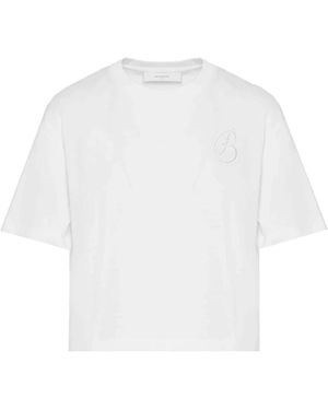 Beatrice B. Boxy T-Shirt Mit Stickerei - Weiß