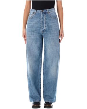 Fortela Jaron Baggy Jeans Met Borduurwerk - Blauw