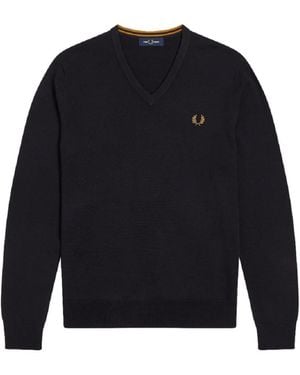Fred Perry V-Neck Knitwear - Bleu
