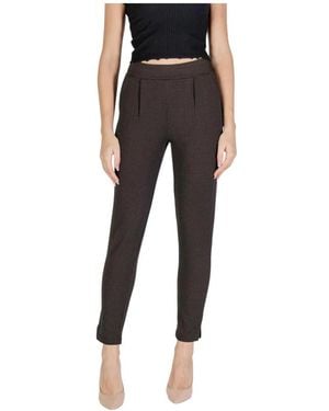 Ichi Slim-Fit Trousers - Black