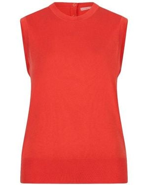 EsQualo Round-Neck Knitwear - Rojo