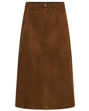 Kaffe Midi Skirts - Marrón
