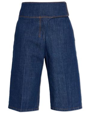 Ami Paris Denim Shorts - Blue