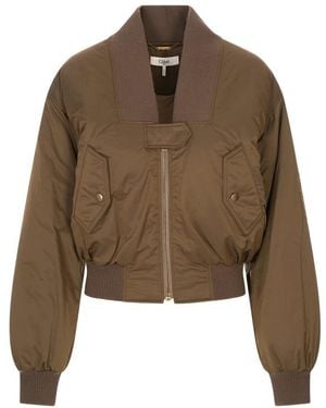 Chloé Bomber Jackets - Green