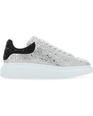 McQueen Verzierte Ledersneakers - Grau