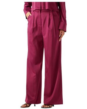 Studio Amaya Broeken ,Roze ,Fee Wide Broeken - Rood