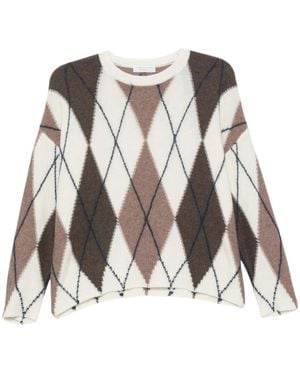 Majestic Filatures Round-Neck Knitwear - Marrón