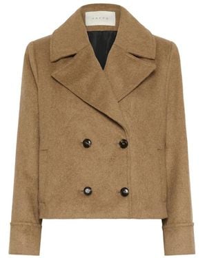 Kaffe Double-Breasted Coats - Naturel