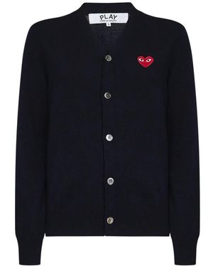 COMME DES GARÇONS PLAY V-Ausschnitt Cardigan - Blau