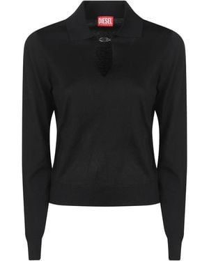 DIESEL Truien & Vesten ,Zwart ,Katoen M-Lilli Knit Top