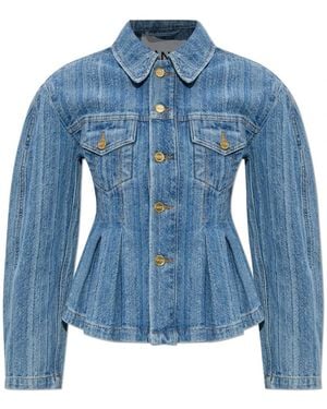 Ganni Denim Jackets - Blue
