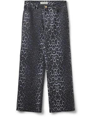 Sofie Schnoor Leopardenmuster Hose Blau - Grau