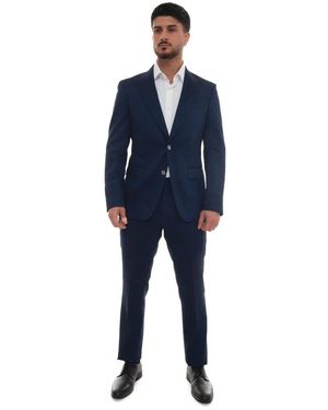 HUGO Single Breasted Suits - Blue