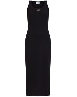 McQueen Zwarte Zijde & Nylon Rok