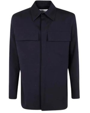 Jil Sander Wol Overhemdjasje - Blauw