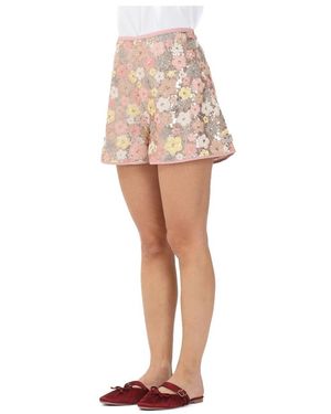 N°21 Korte Broeken ,Veelkleurig ,Pailletten Short Shorts - Wit