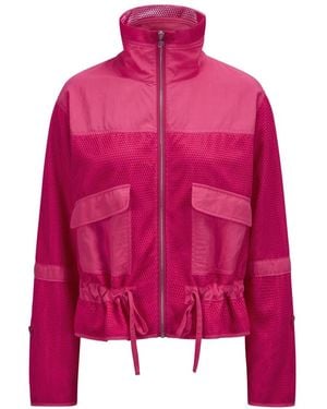 Milestone Kurze Materialmix-Jacke - Pink