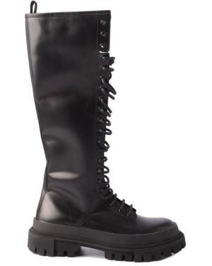 Dolce & Gabbana Lace-Up Boots - Black