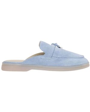 ESTRO Tassel Velour Mules - Blauw