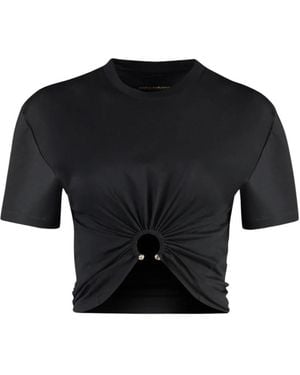 Rabanne Tops ,Zwart ,Katoen T-Shirts