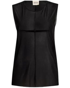 KHAITE Sleeveless Tops - Black