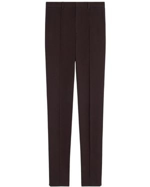 Celine Slim Fit Broek Van Wollen Gabardine - Bruin