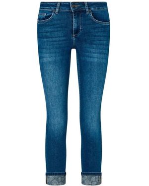 Liu Jo Jeans ,Blauw ,Denim Cropped Jeans