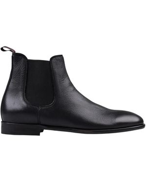 Sturlini Schwarze Leder Gummizusammensetzung Schuhe