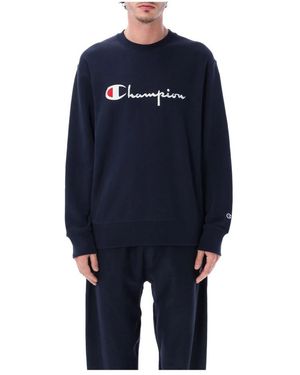 Champion Hoodies & Sweatvesten ,Blauw ,Reverse Weave Crewneck