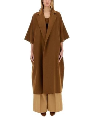 Max Mara Single-Breasted Coats - Marrón