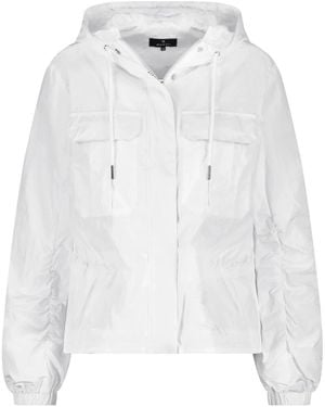 Monari Nylonjacke Mit Rüschen-Details - Weiß