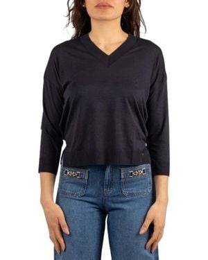 Herno V-Ausschnitt-Pullover - Schwarz