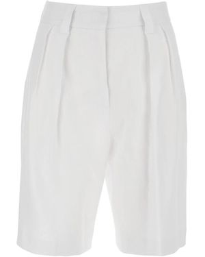 Plain Casual Shorts - Blanco