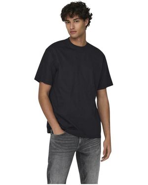 Only & Sons T-Shirt Fred Relax Korte Mouwen - Zwart