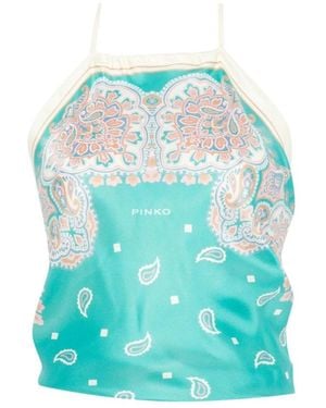 Pinko Sleeveless Tops - Blue