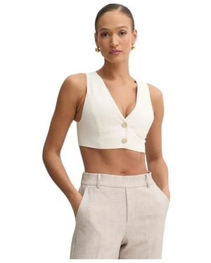 SIMONA CORSELLINI Sleeveless Tops - Neutro