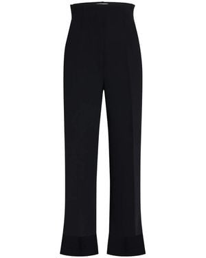 KHAITE Broeken ,Zwart ,Polyester Rae Pant - Blauw