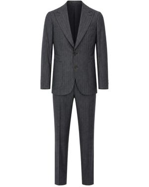 Franzese Collection Single Breasted Suits - Black