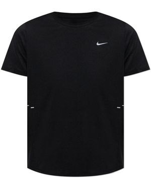 Nike Fitness ,Zwart ,Logo T-Shirt