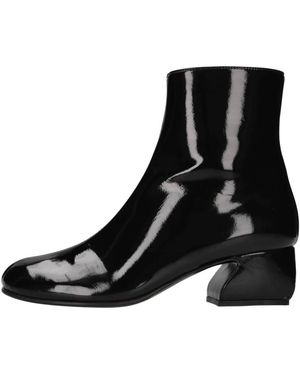 Sergio Rossi Schoenen ,Zwart ,Leer Leren Enkellaarzen
